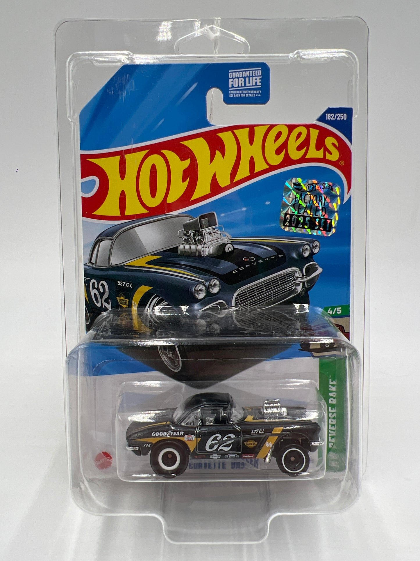2025 Hot Wheels Factory Sealed Super Treasure Hunt #182 62 Corvette Gasser W/Protector