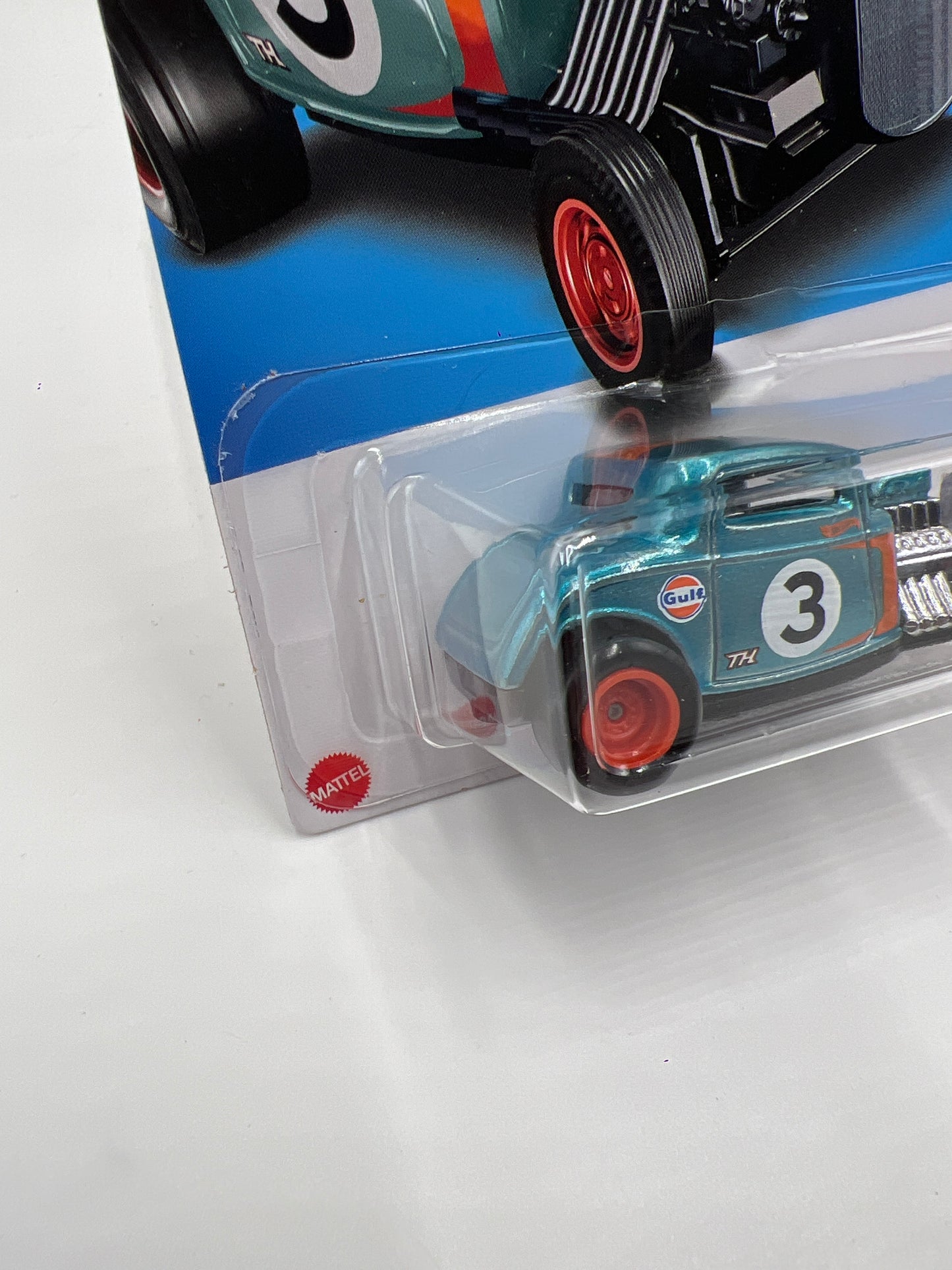 2022 Hot Wheels Super Treasure Hunt #237 32 Ford Gulf Blue W/Protector