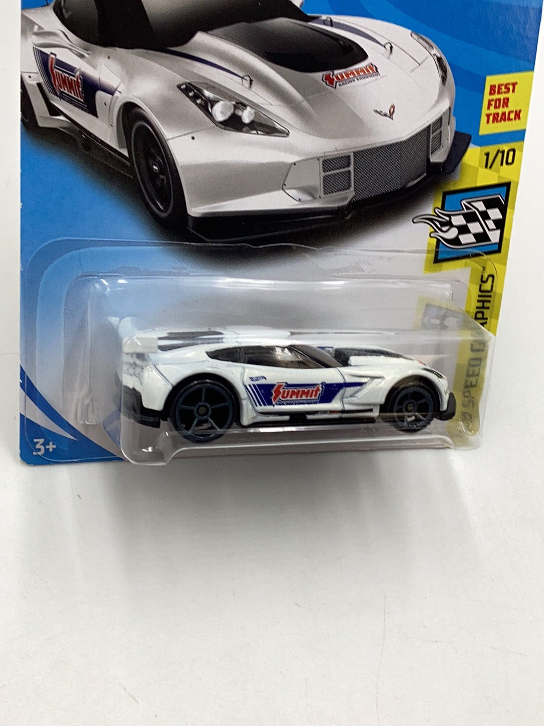 2018 Hot Wheels #27 Corvette C7.R White 2B