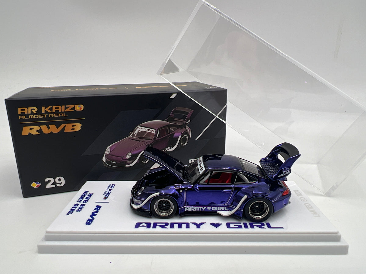 Almost Real Kaizo #29 CHASE Porsche RWB 993 Army Girl Purple Chrome