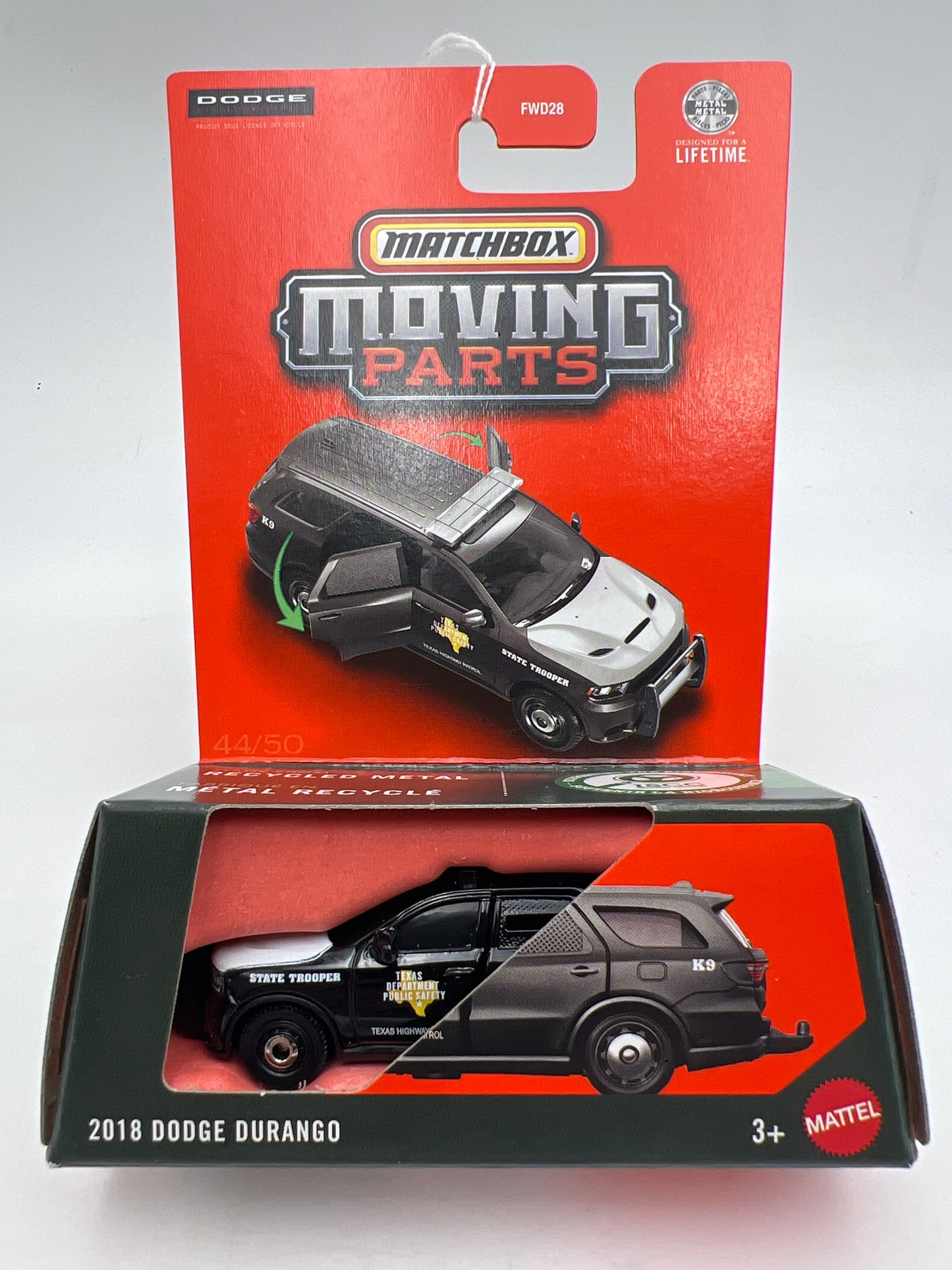 2026 Matchbox Moving Parts #44 2018 Dodge Durango Police 220B
