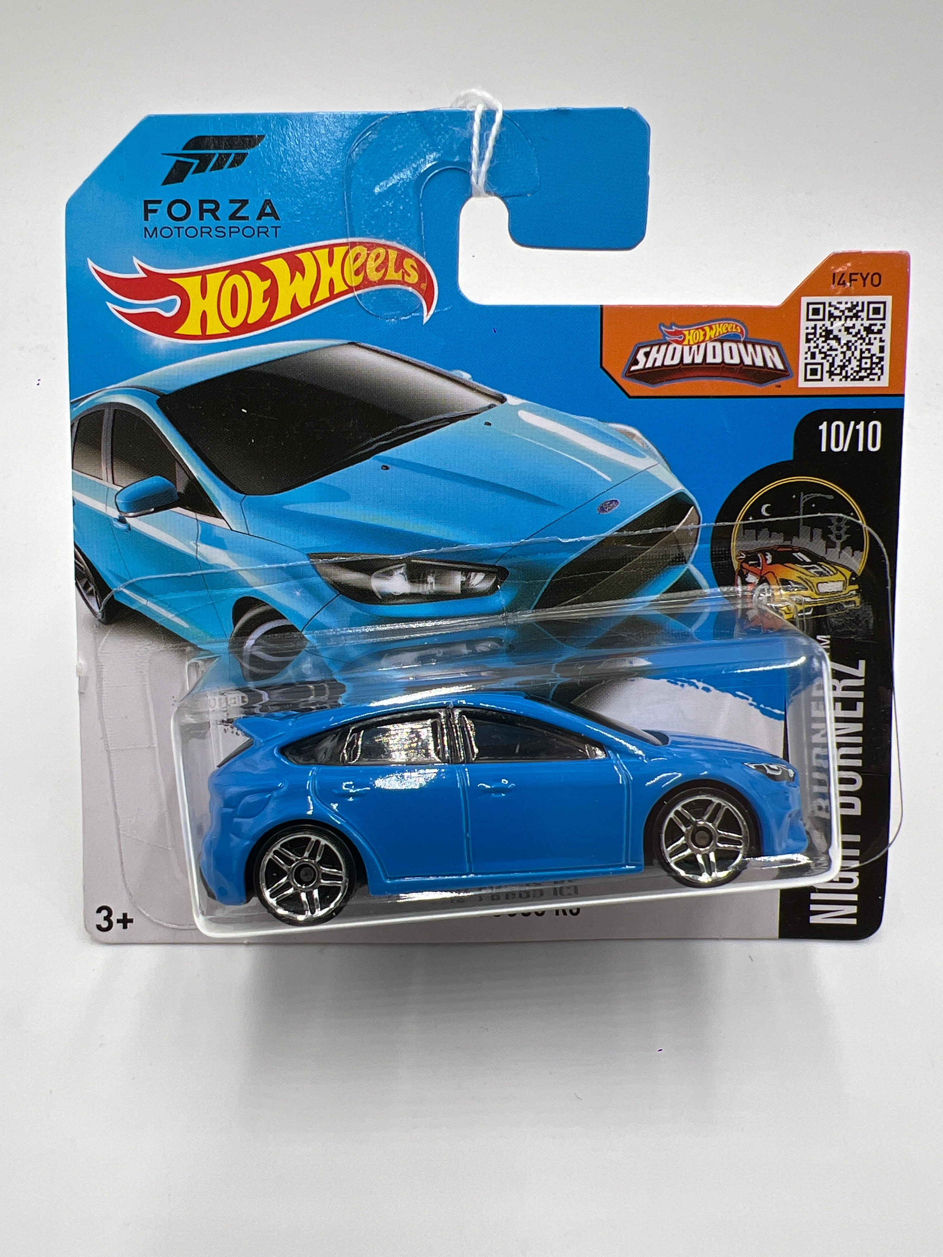 2016 Hot Wheels Night Burnerz #90 16 Ford Focus RS Blue Short Card