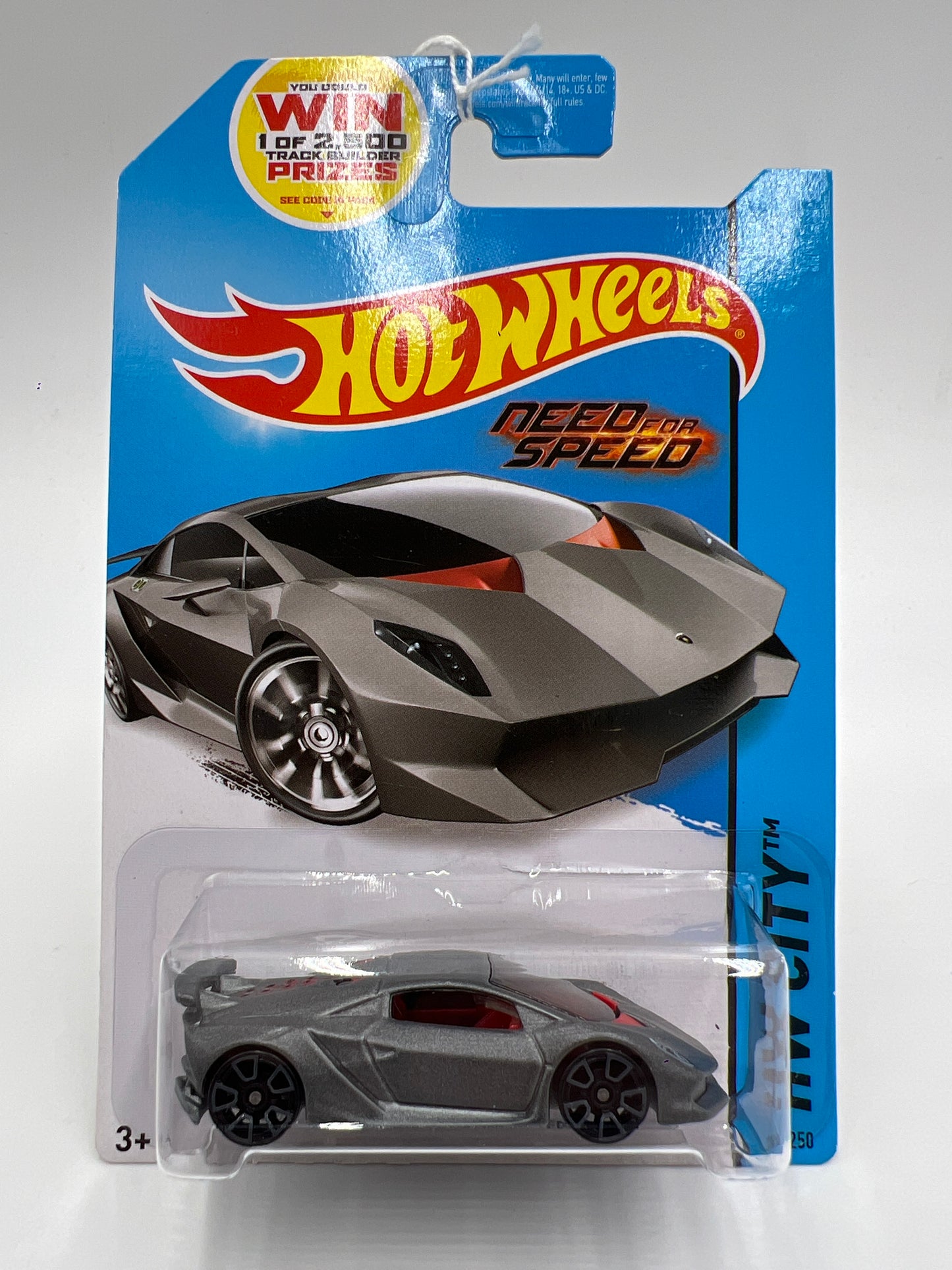2014 Hot Wheels City #39 Need For Speed Lamborghini Sesto Elemento Gray 101B