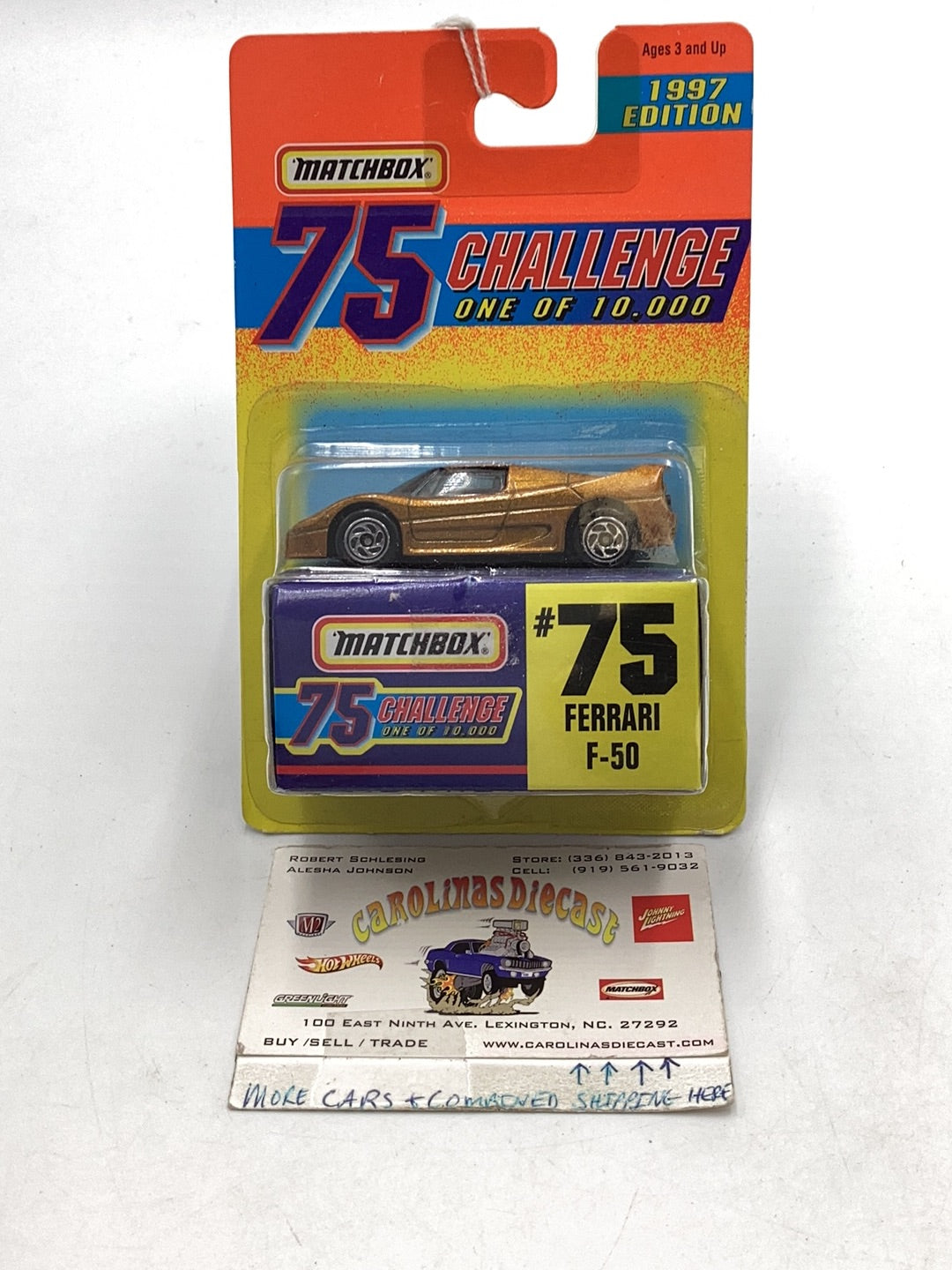 Matchbox 75 Challenge #75 Ferrari F-50 163G