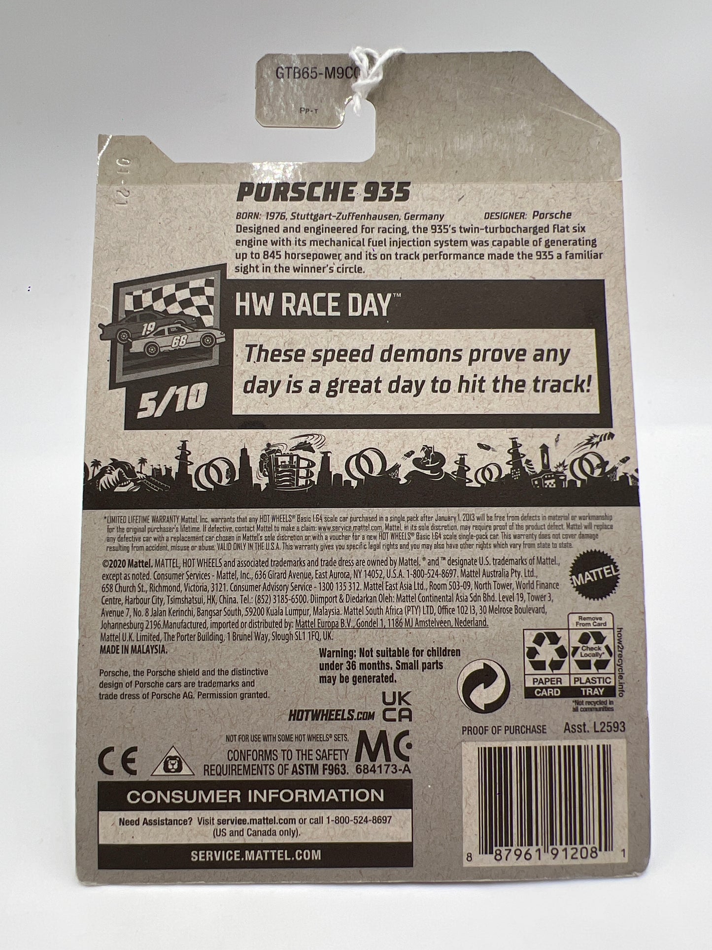 2021 Hot Wheels HW Race Day #58 Porsche 935 White Magnus Walker see description 99B