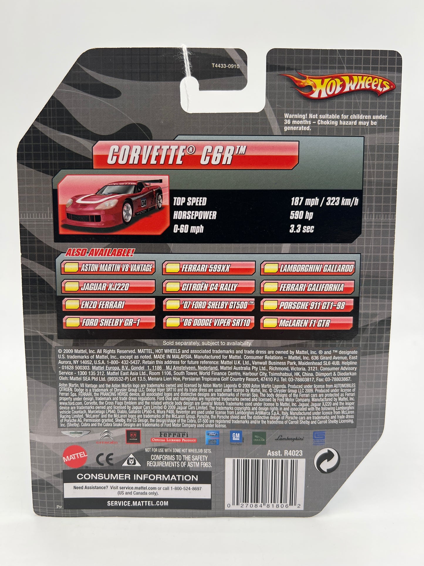 Hot Wheels Premium Speed Machines Corvette C6R Red