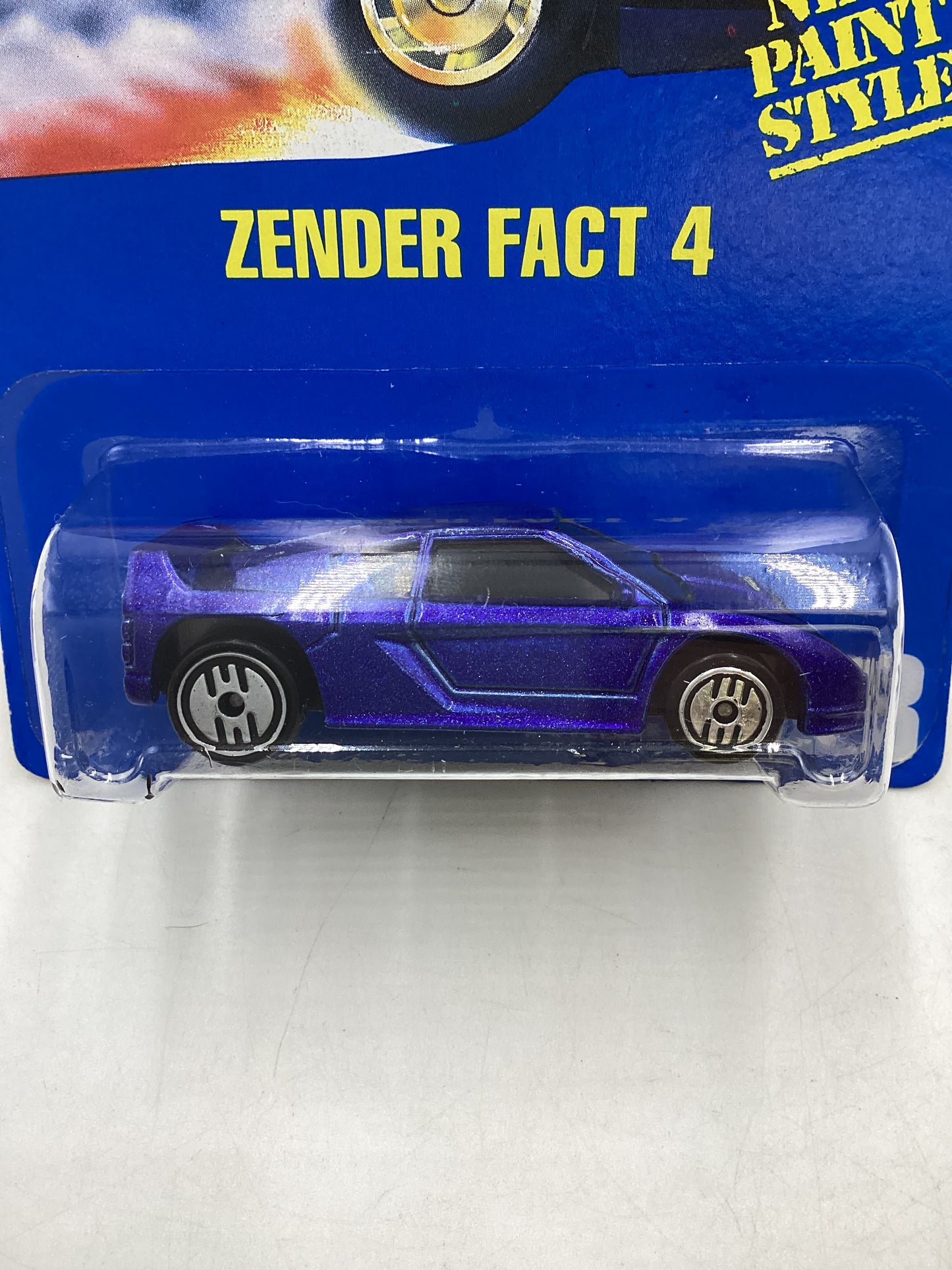 Hot Wheels Blue Card Collector No. 228 Zender Fact 4 Blue UH Chrome Wheels 237H