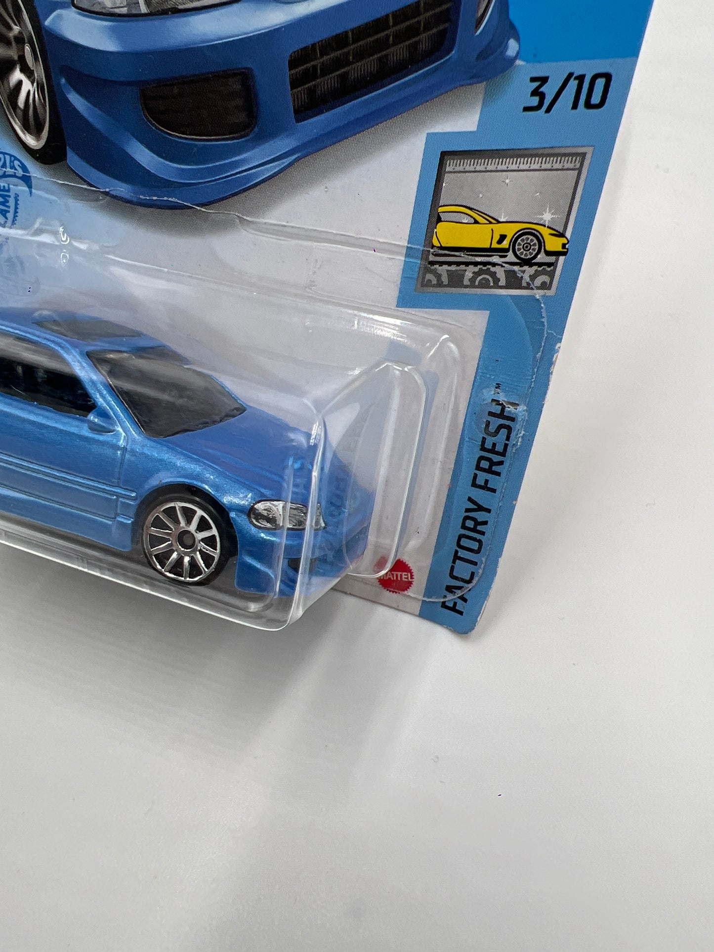 2021 Hot Wheels Factory Fresh #63 Honda Civic Si Blue Card Not Perfect 78A