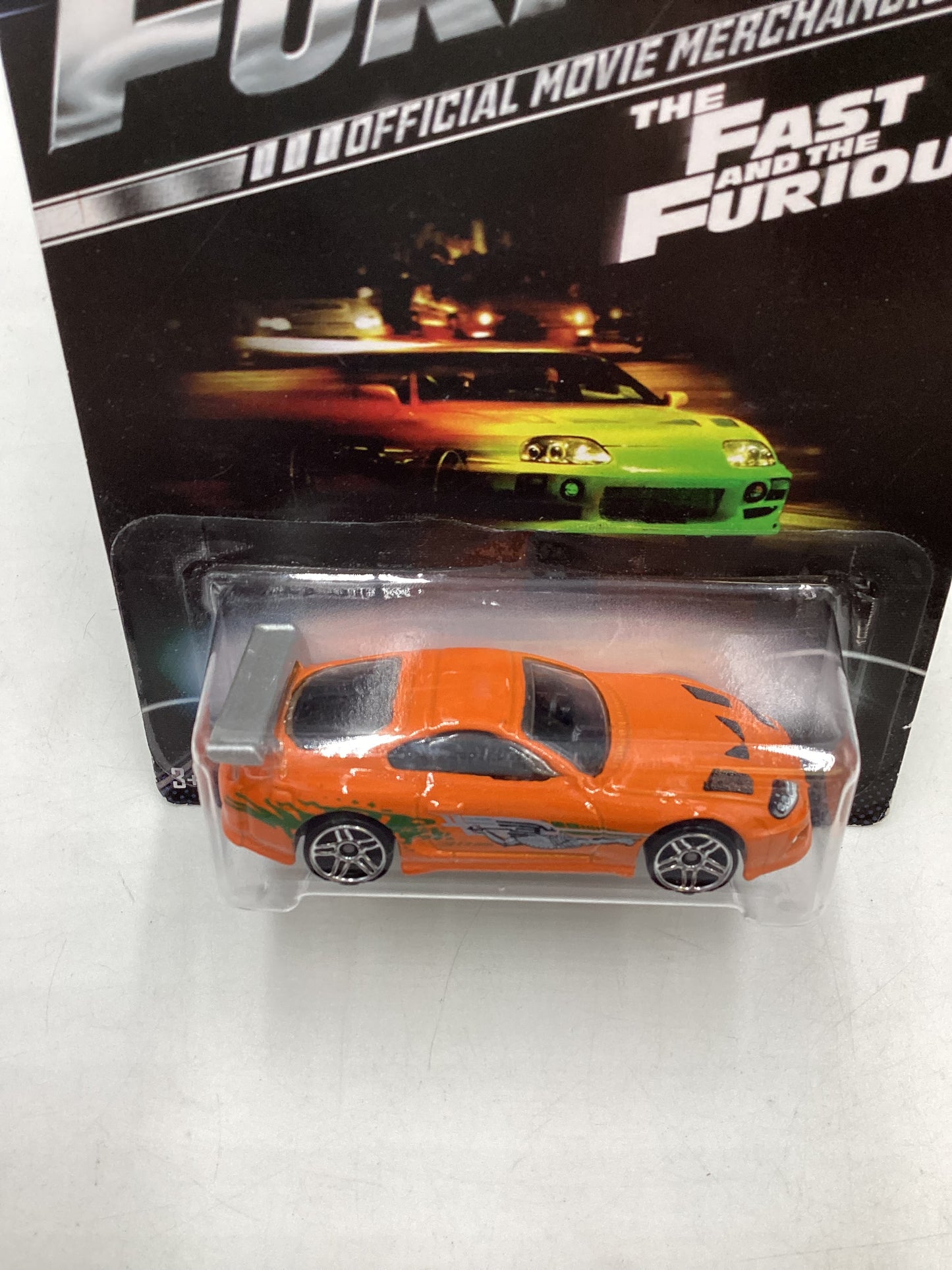 Hot wheels 2013 Fast and furious 2/8 Toyota Supra silver wing w/protector