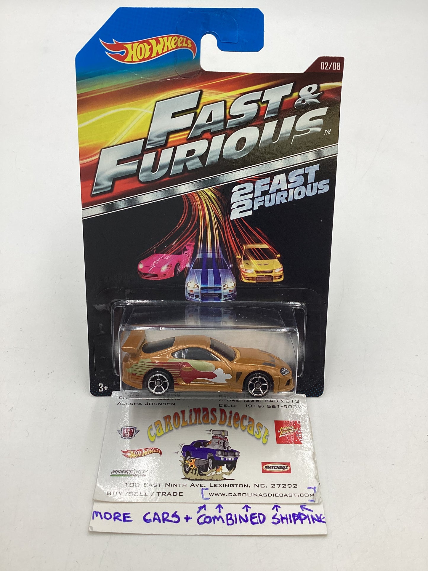 2014 Hot Wheels Fast & Furious #2 94 Toyota Supra with protector