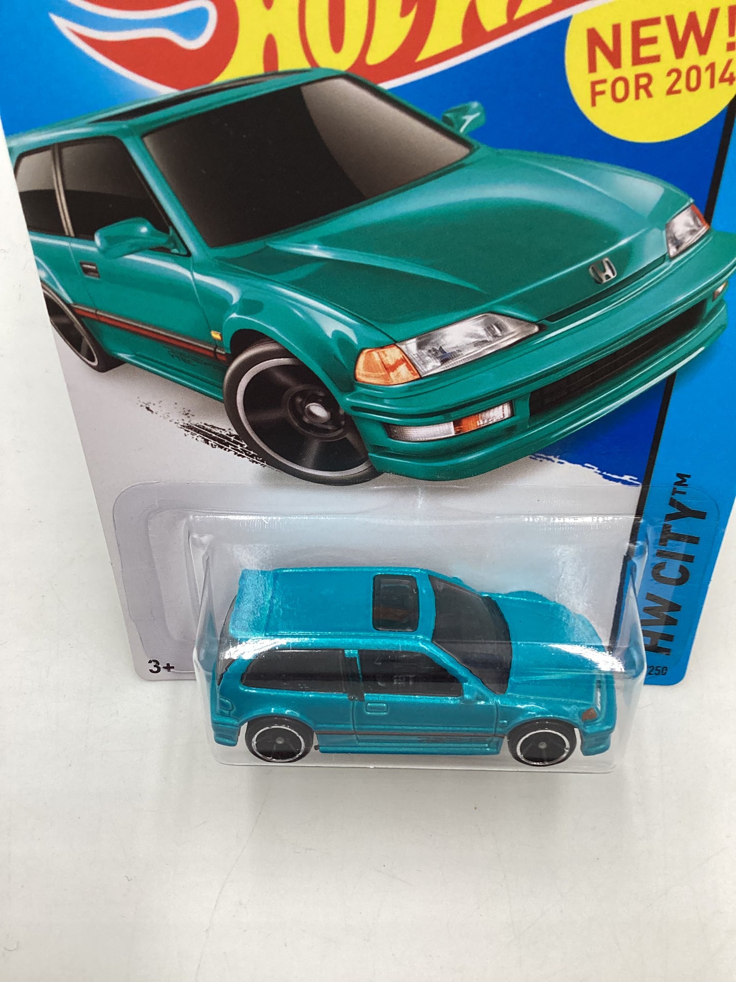 2014 Hot Wheels #30 1990 Honda Civic EF Teal W/Protector