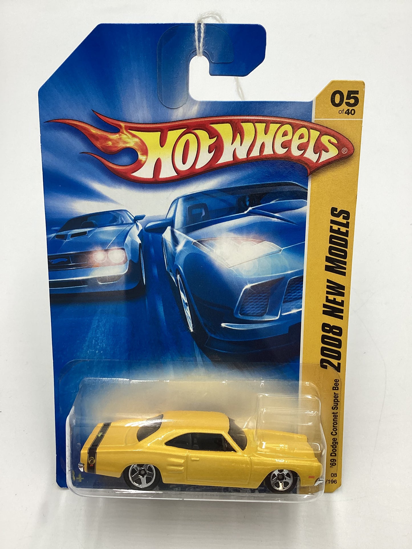 2008 Hot Wheels New Models #5 69 Dodge Coronet Super Bee Light Yellow 51E