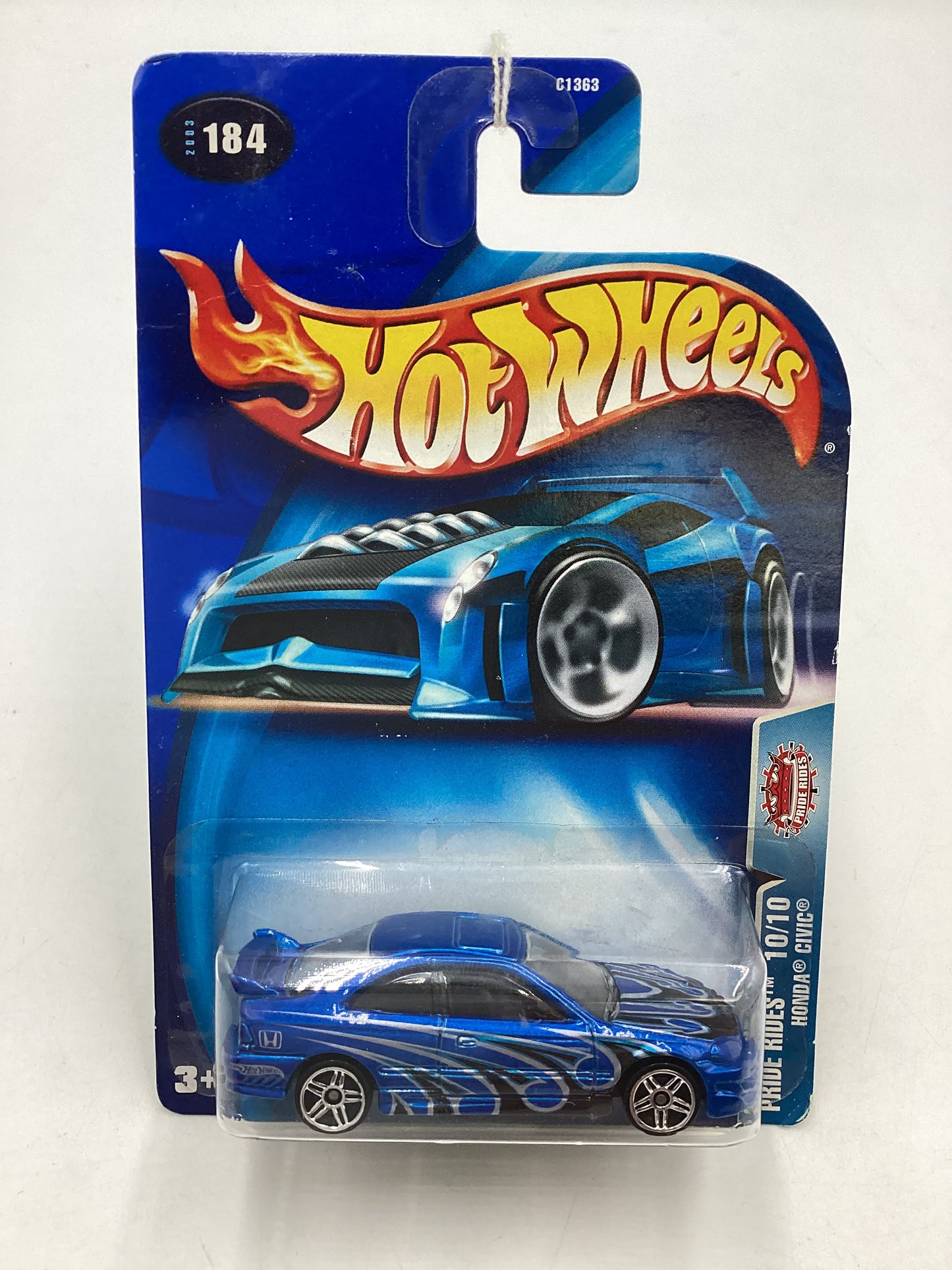 2003 Hot wheels #184 Blue Honda Civic 78C