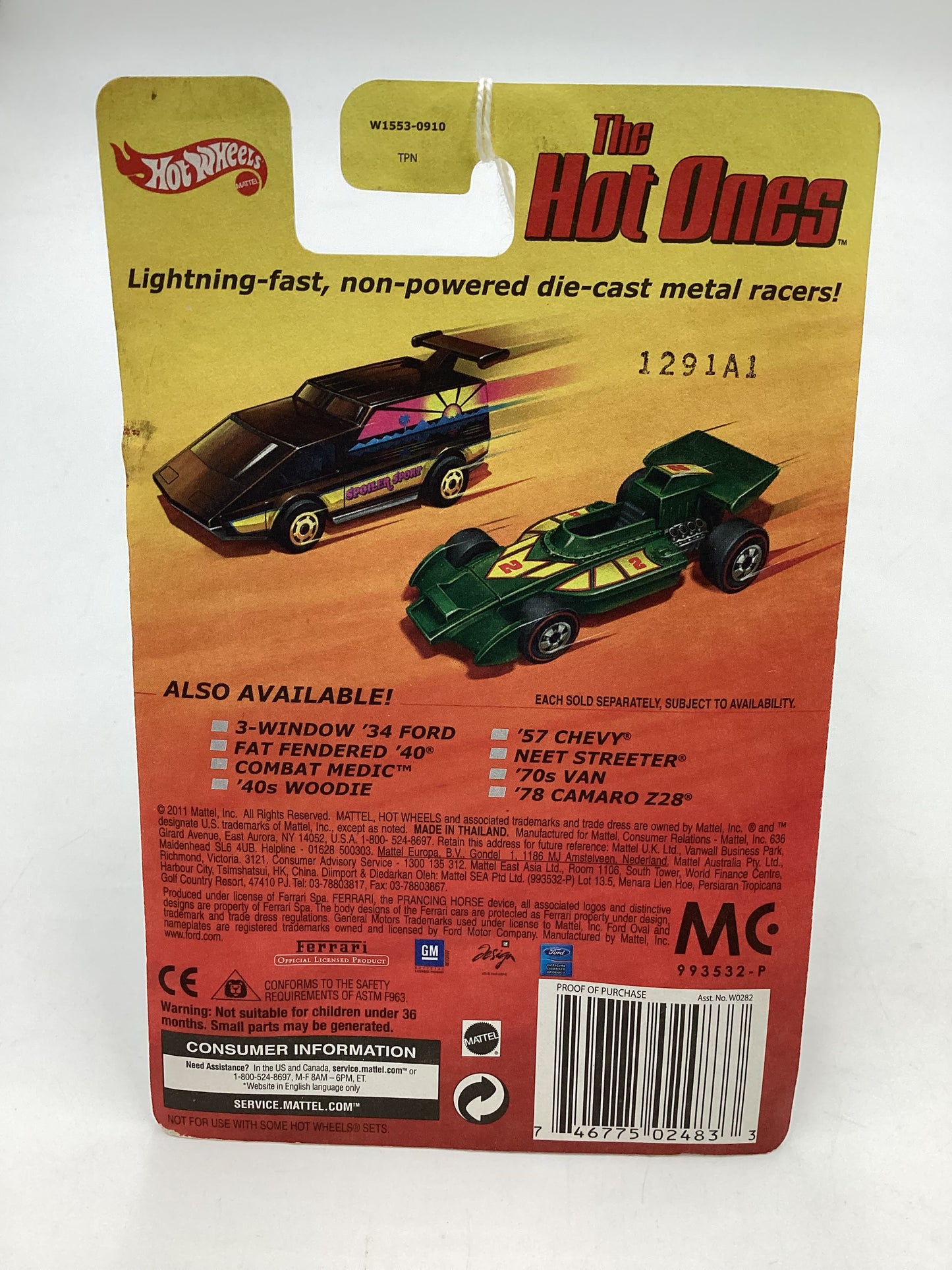 Hot Wheels 2011 The Hot Ones 3 Window 34 Ford 158A