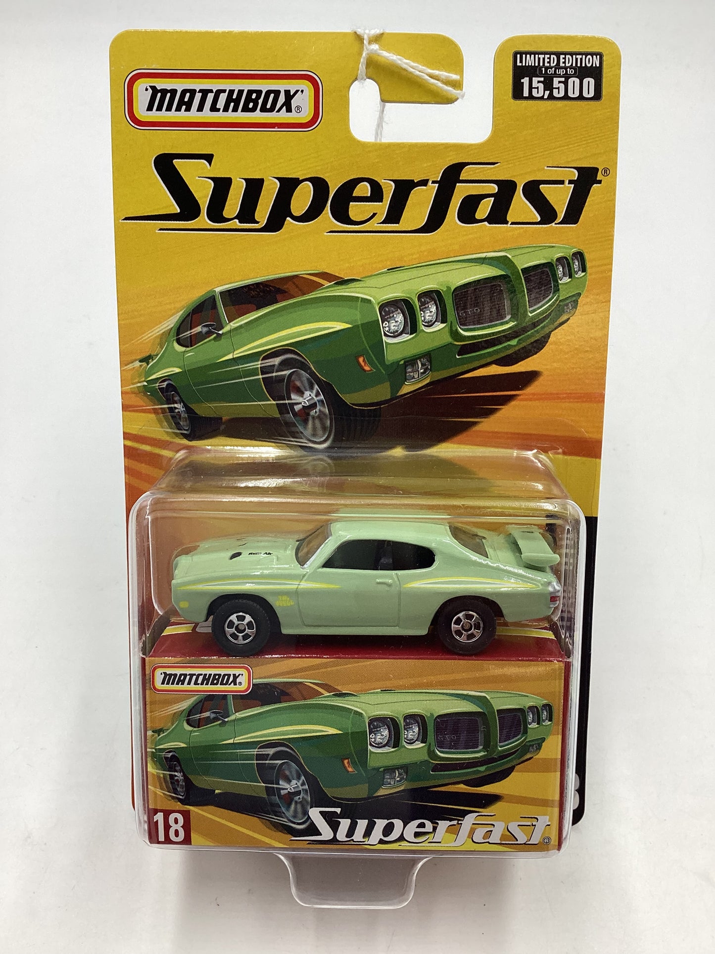 Matchbox 2005 Superfast #18 1970 Pontiac GTO judge green