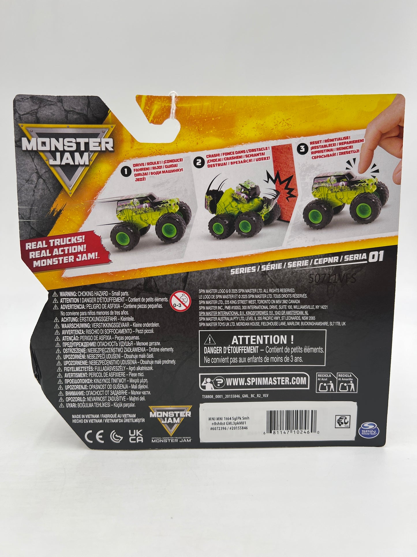Spin Master Monster Jam Smash & Bash Series 1 Grave Digger 135A