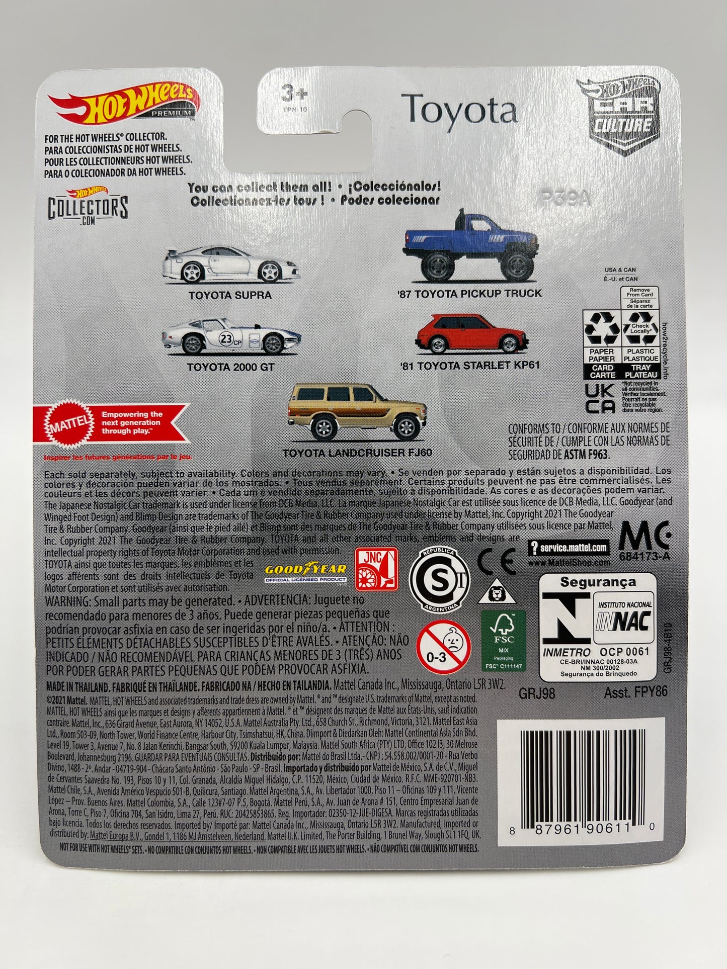 Hot Wheels Premium Toyota #3 Toyota 2000 GT White 253i