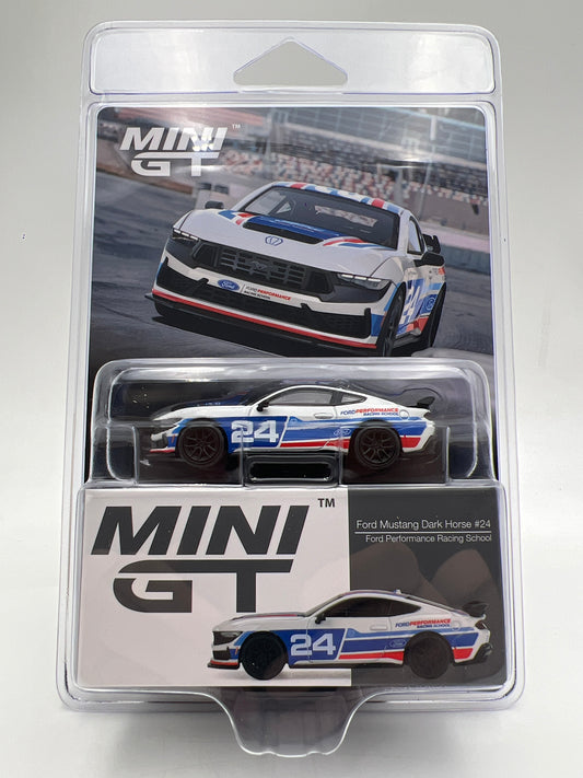 Mini GT #1172 Ford Mustang Dark Horse #24 Ford Performance Racing School
