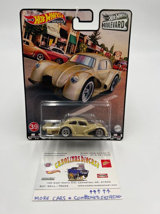 Hot Wheels Boulevard #39 Volkswagen Kafer Racer Tan Cracked Blister 262E