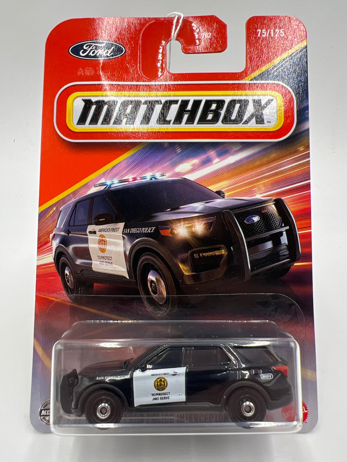 2025 Matchbox #75 Ford Police Interceptor Utility Black 213D