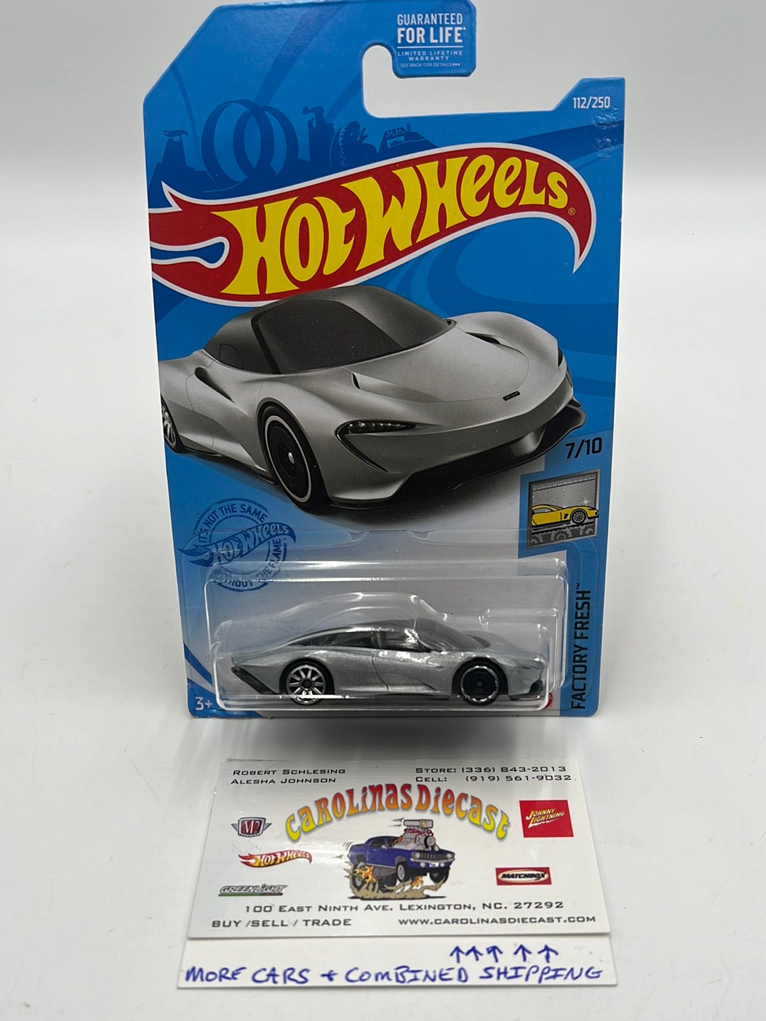 2021 hot wheels K case #112 McLaren speed tail silver 103H