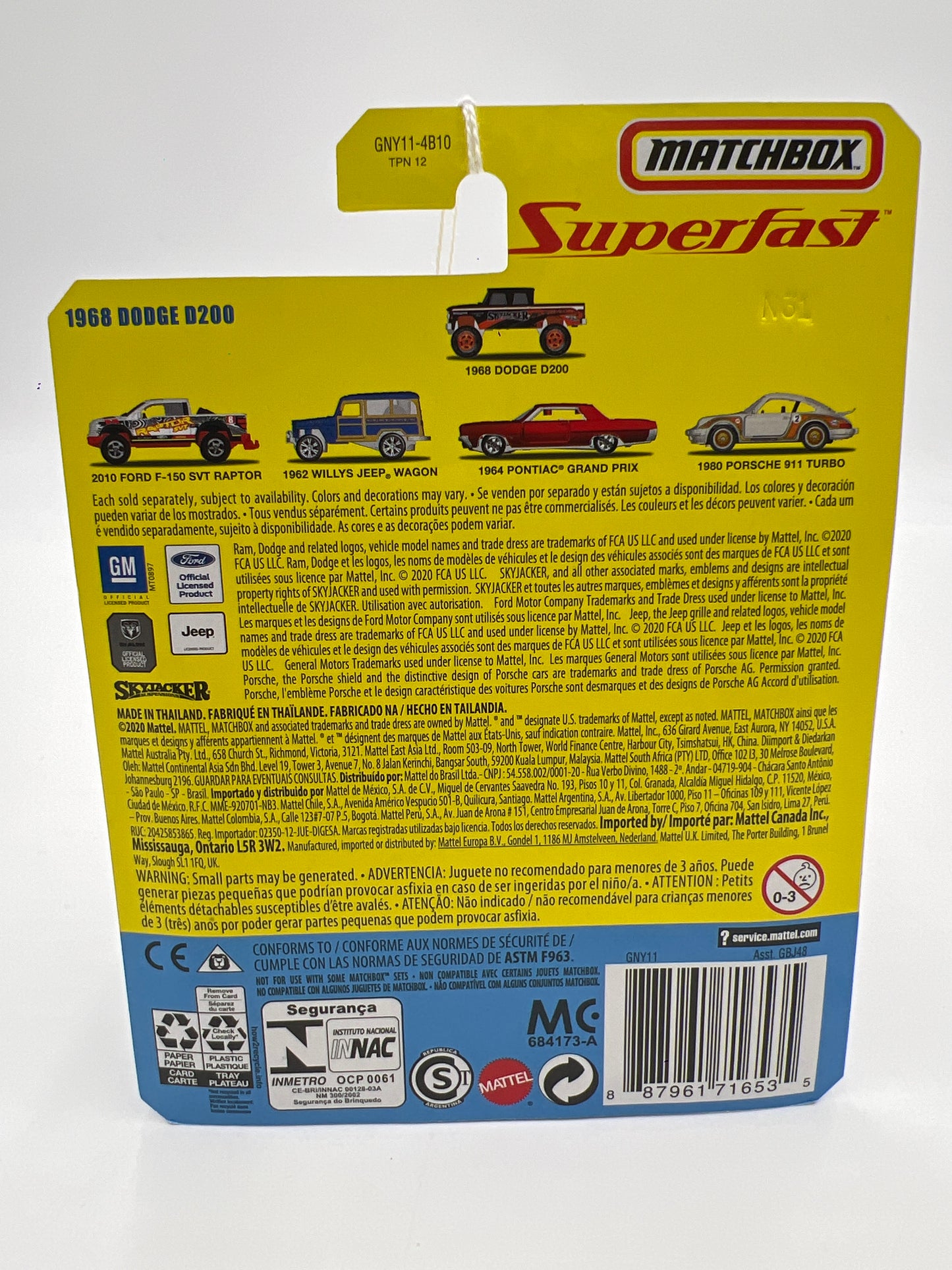 Matchbox Superfast #11 1968 Dodge D200 Black 169B