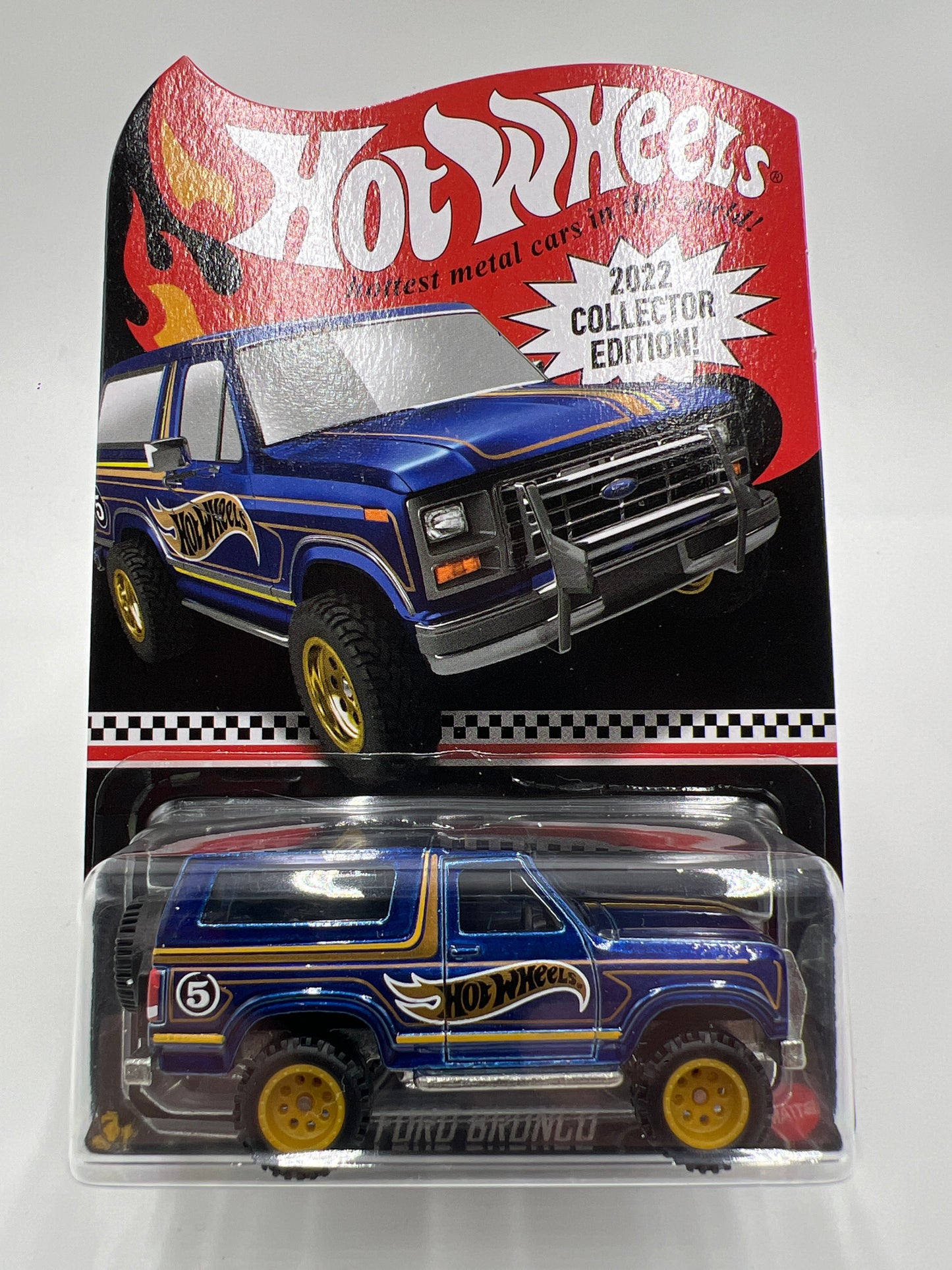 2022 Hot Wheels RLC Collector Edition Walmart Mail In #5 85 Ford Bronco Blue W/Protector