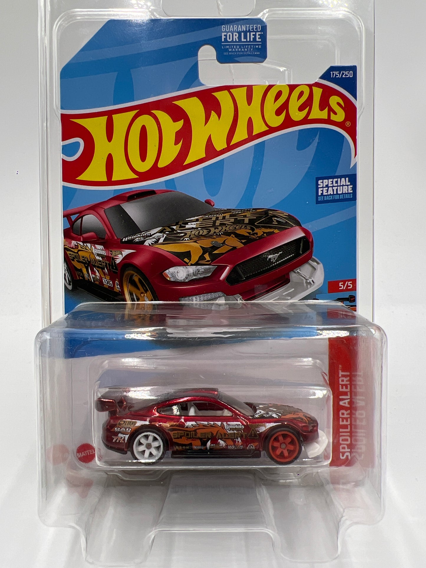2022 Hot Wheels Super Treasure Hunt Custom #175 18 Ford Mustang GT Red W/Protector