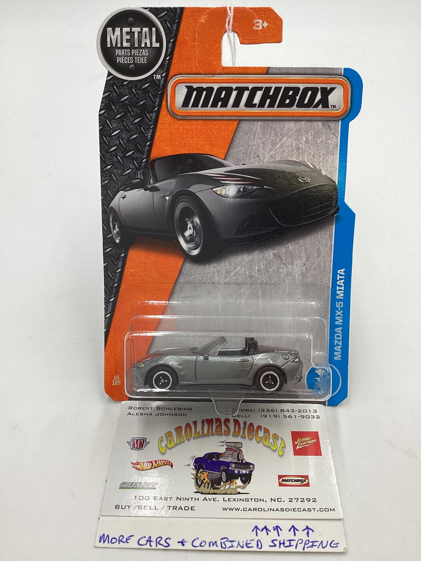 Matchbox 2017 Adventure City #10 Mazda MX-5 Miata Gray 86G