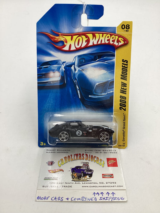 2008 Hot Wheels New Models #008 Corvette Grand Sport Black 1D