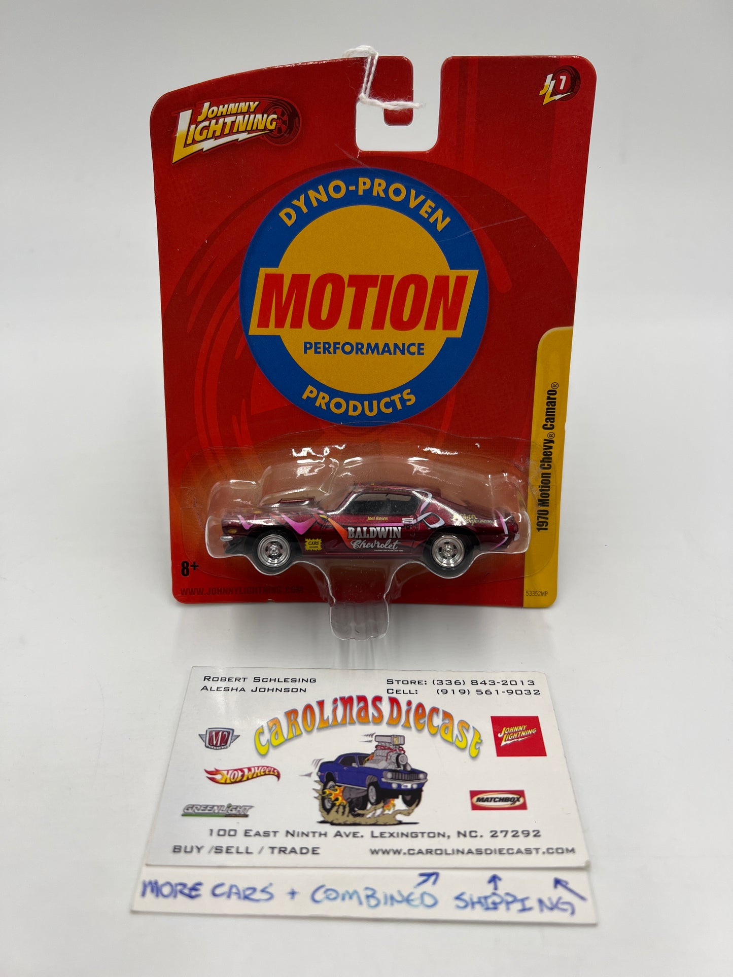 Johnny Lightning Motion Performance JL7 1970 Motion Chevy Camaro Dark Red 227F