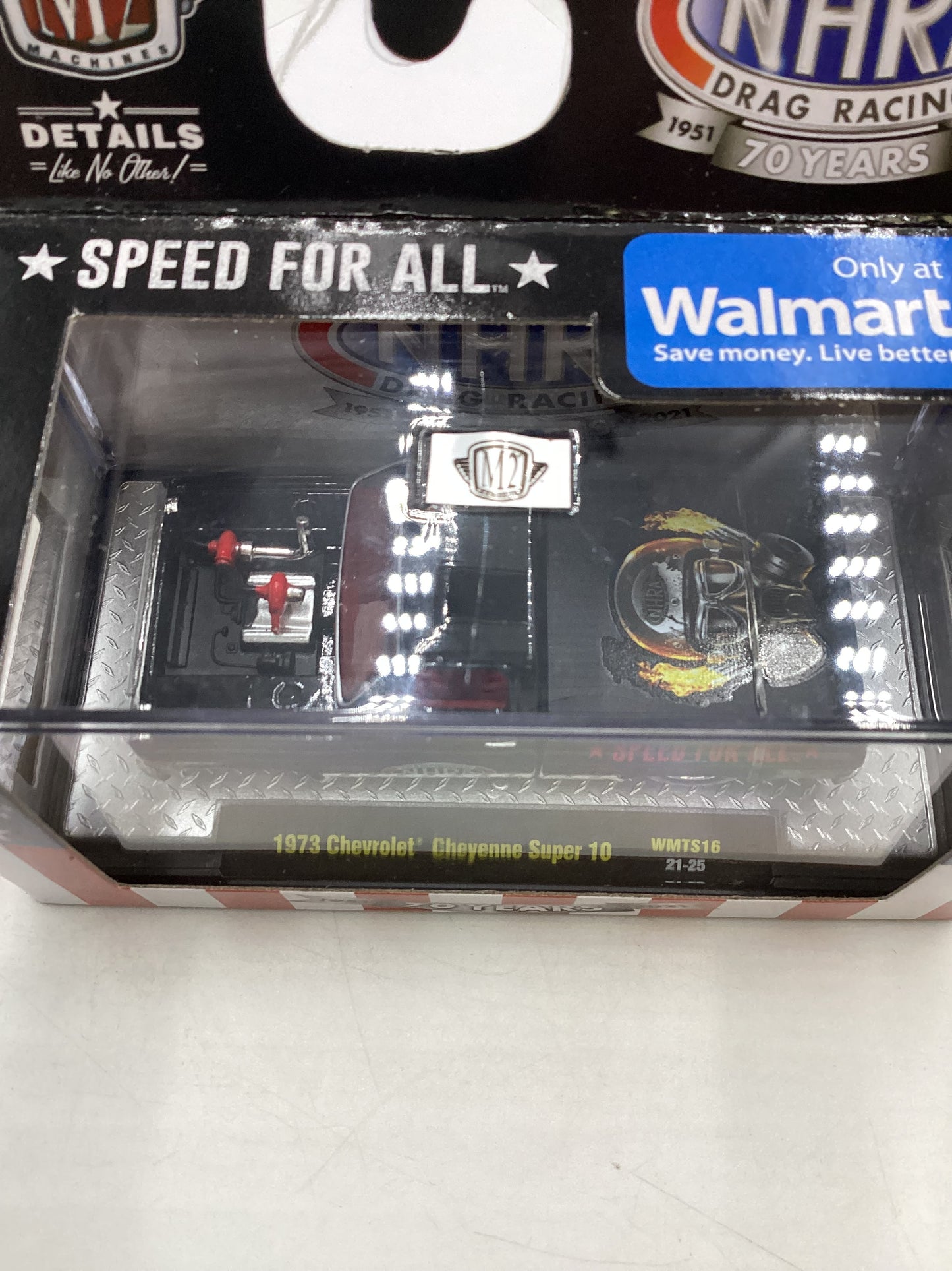 M2 Machines Walmart Exclusive NHRA 1973 Chevrolet Cheyenne Super 10 Black WMTS16