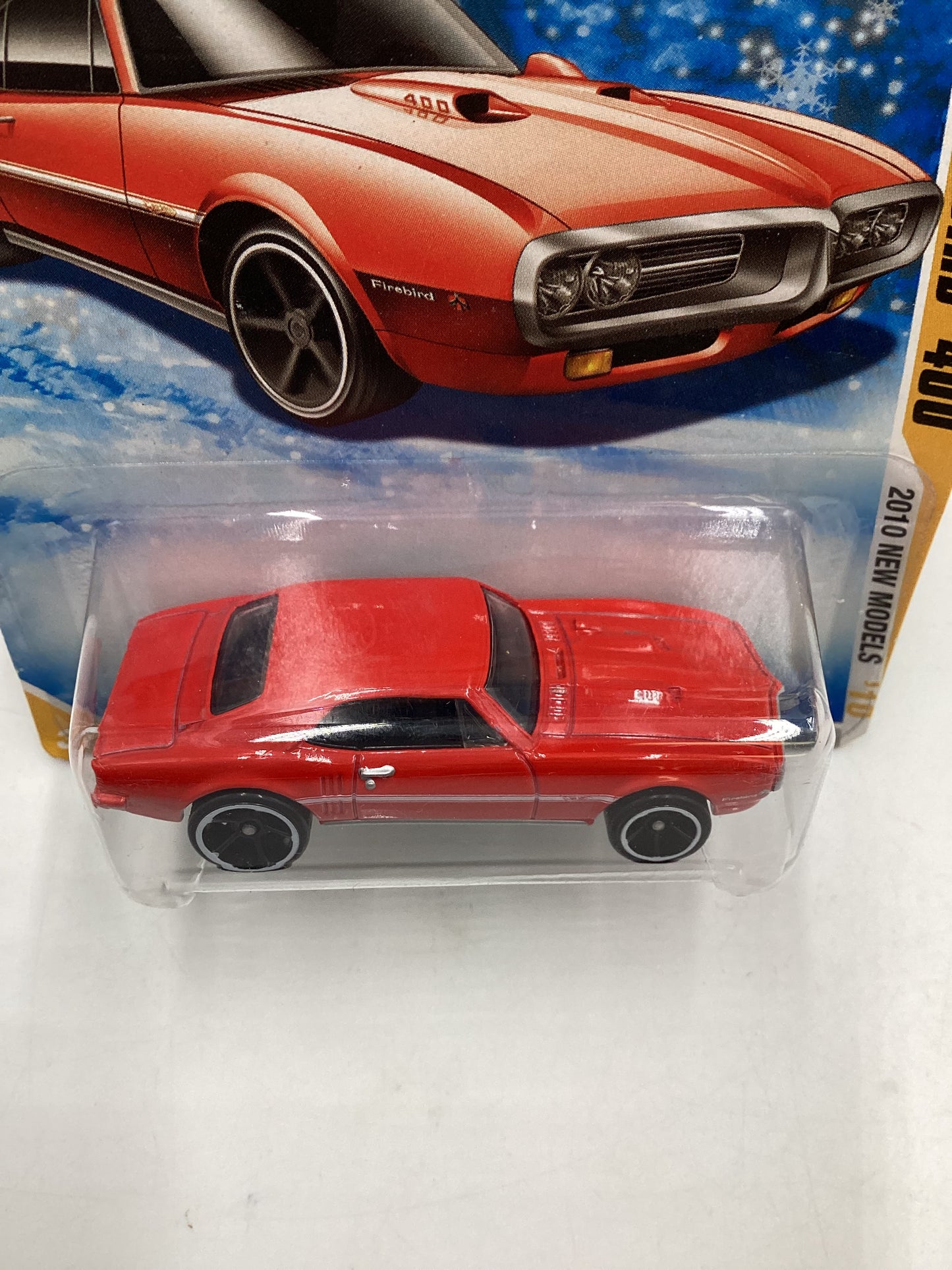 2010 Hot Wheels New Models #3 67 Pontiac Firebird 400 Target Snowflake Card 158B