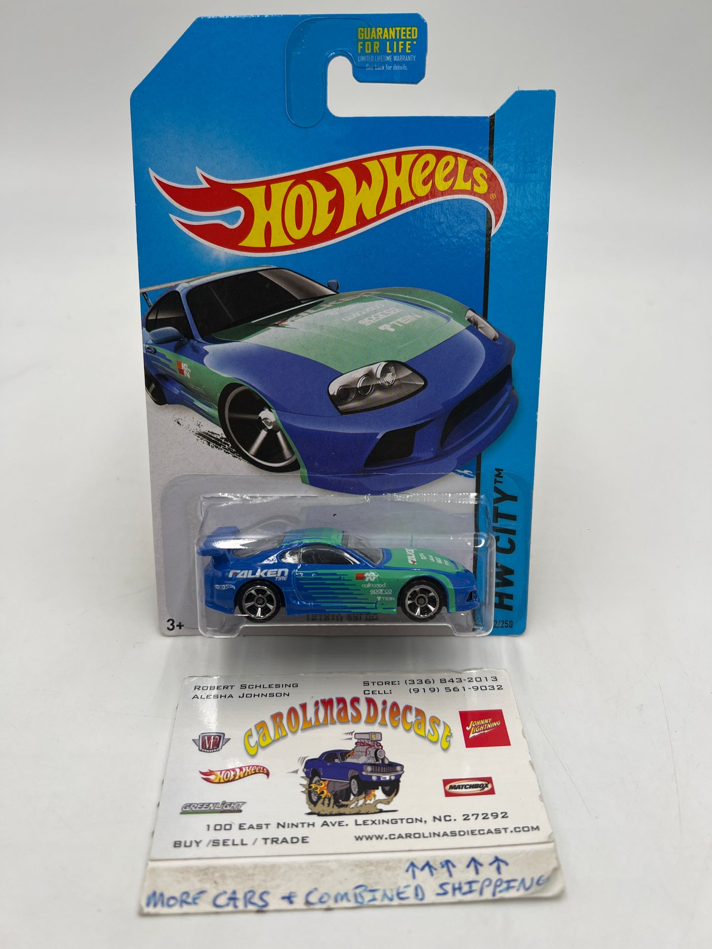 2014 Hot Wheels City #22 Toyota Supra Falken W/Protector