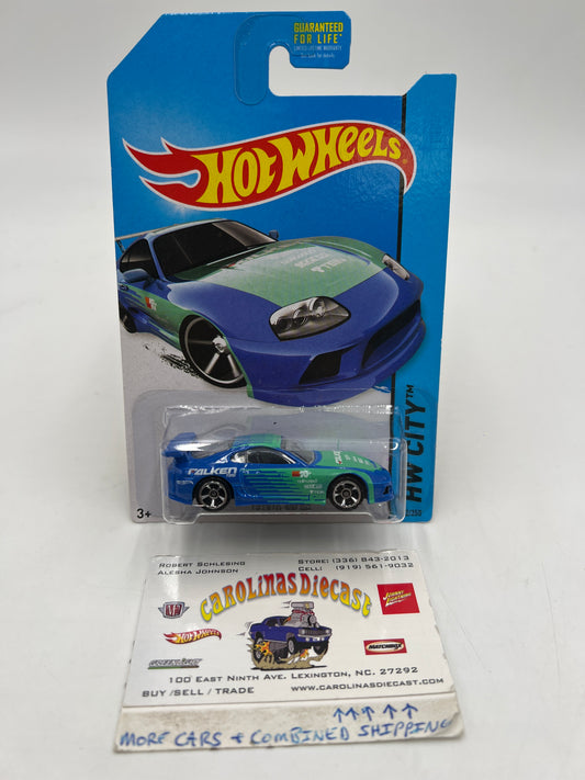 2014 Hot Wheels City #22 Toyota Supra Falken W/Protector