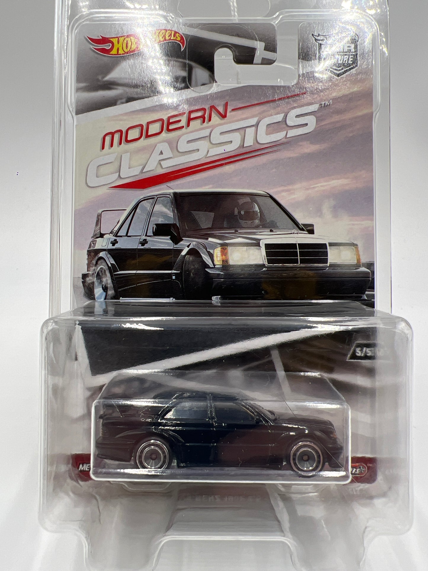 Hot Wheels Premium Car Culture Modern Classics #5 Mercedes-Benz 190E 2.5-16 EVO II Black W/Protector