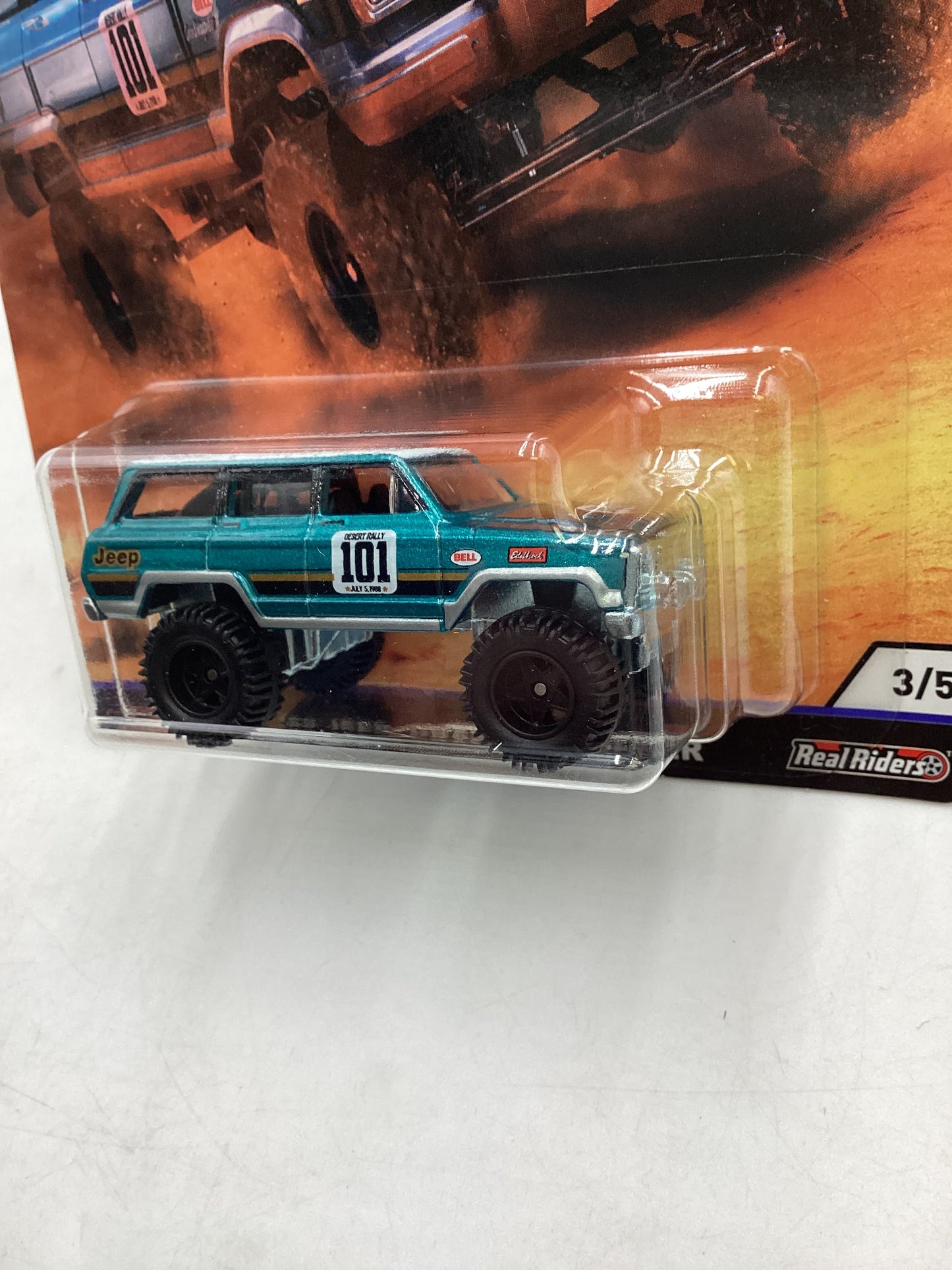2019 Hot Wheels Desert Rally 3/5 88 Jeep Grand Wagoneer 254i