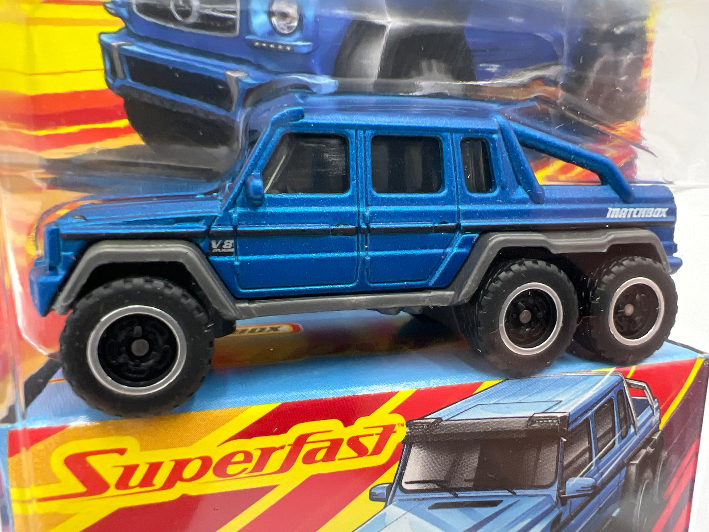 Matchbox Superfast #3 Mercedes-Benz G63 AMG 6x6 Blue 173E