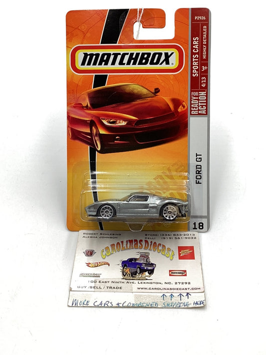 Matchbox 2009 #18 Ford GT silver 19D