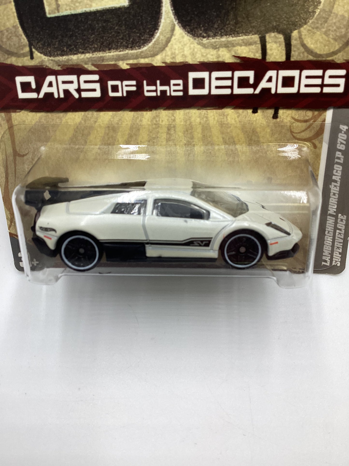 2011 Hot Wheels Cars of the Decades The 00s #32 Lamborghini Murcielago LP 670-4 Superveloce White