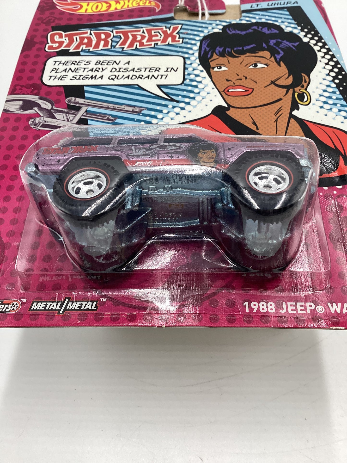 Hot wheels Pop Culture Star Trek 1988 Jeep Wagoneer Purple Vein Bottom Left 267A