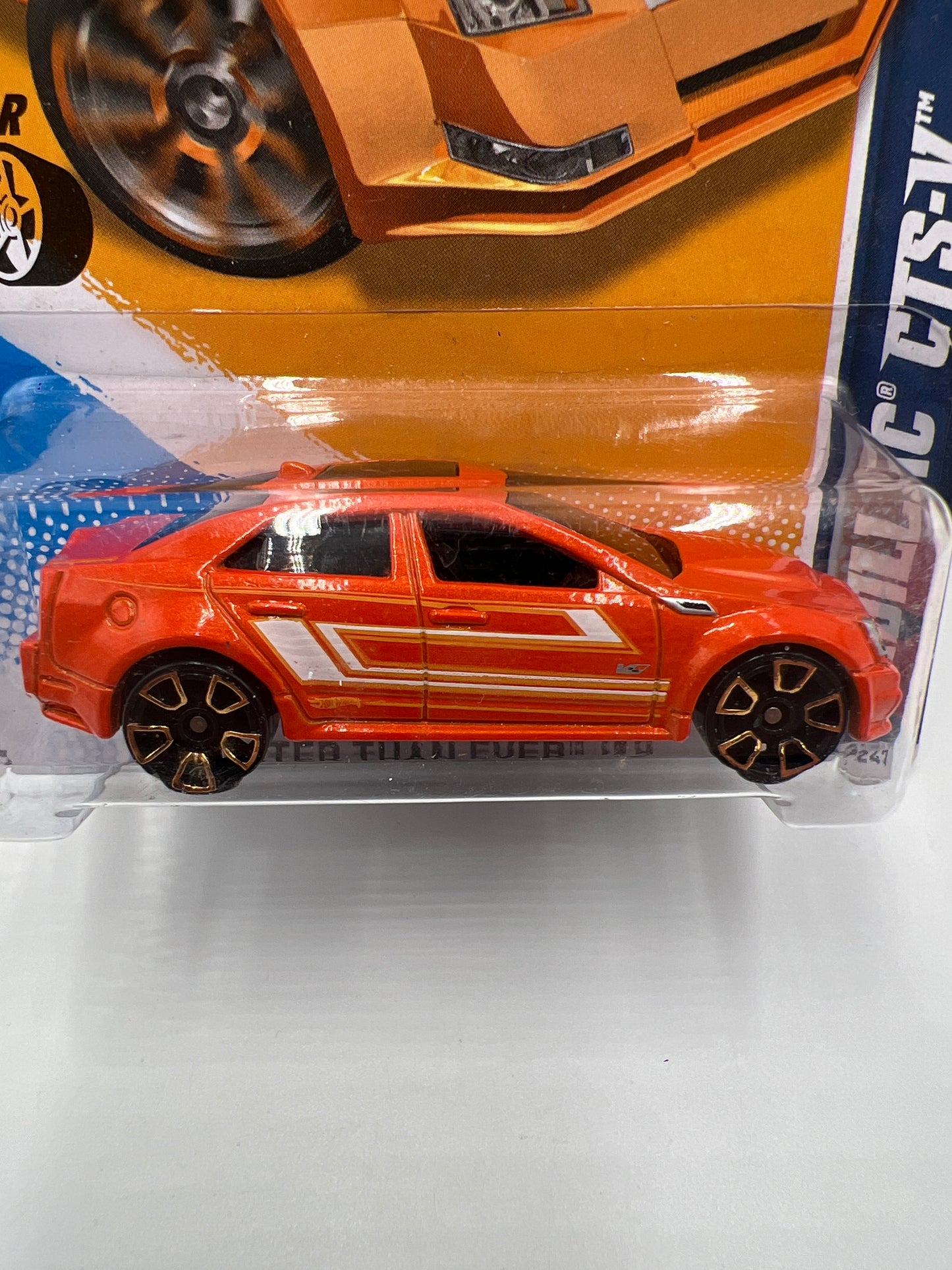 2012 Hot Wheels Faster Than Ever #100 Cadillac CTS-V Orange SR