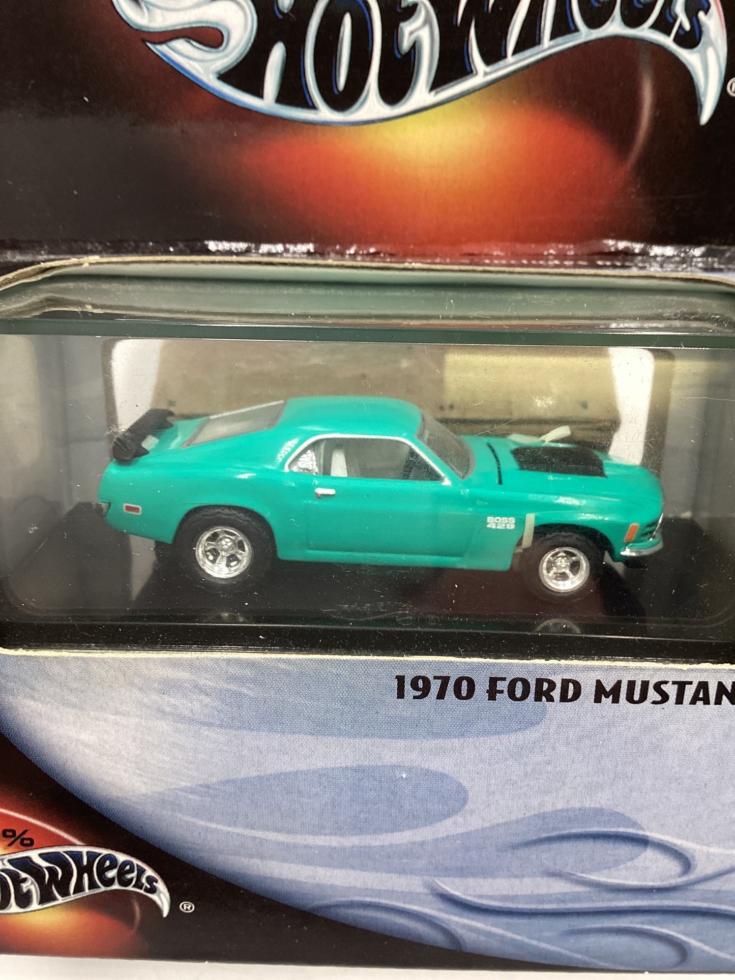 Hot Wheels Premium 100% Black Box 1970 Ford Mustang Teal (1)