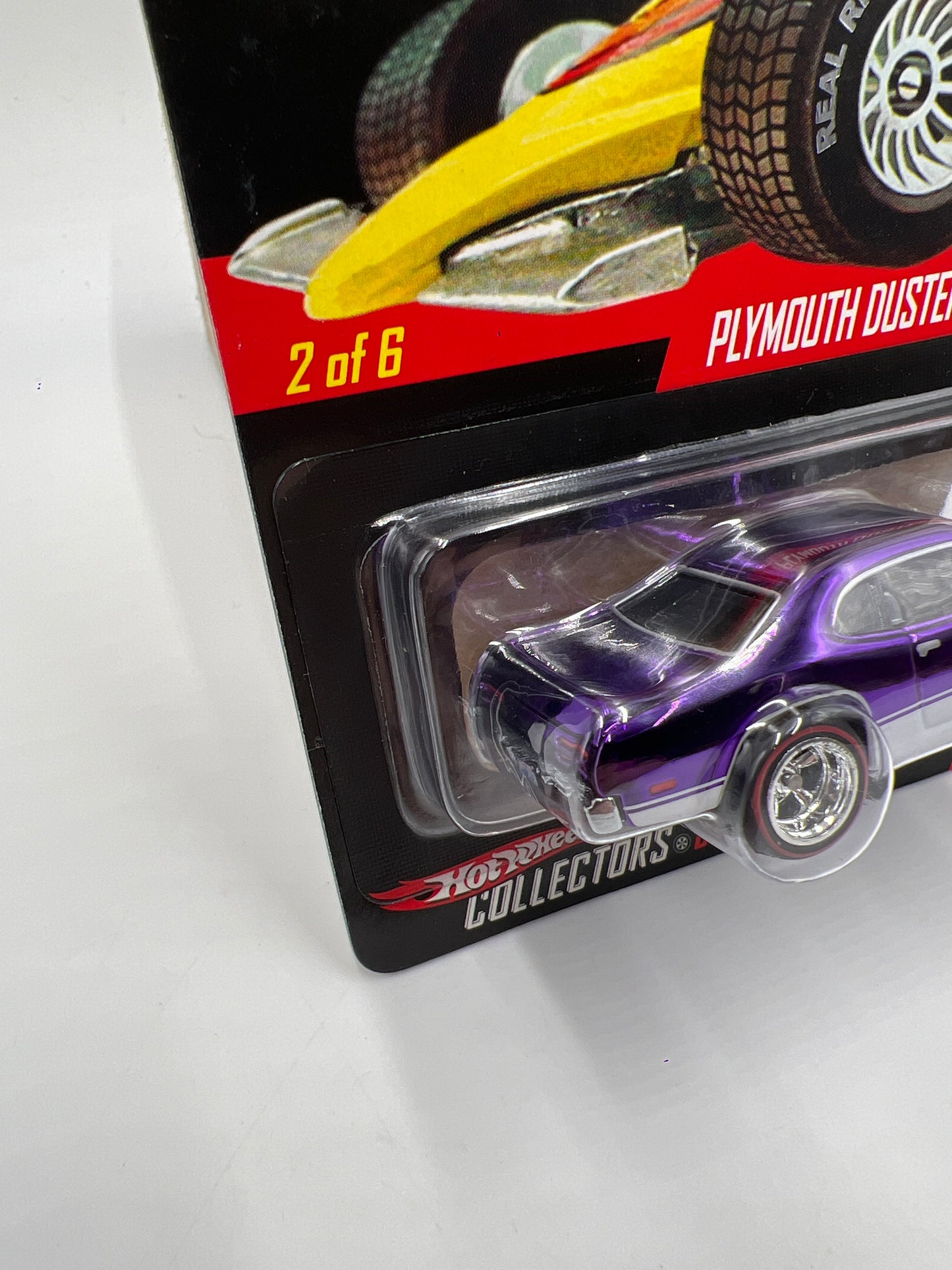Hot Wheels RLC Real Riders Series 8 #2 3370/6500 Plymouth Duster Thruster Purple W/Protector