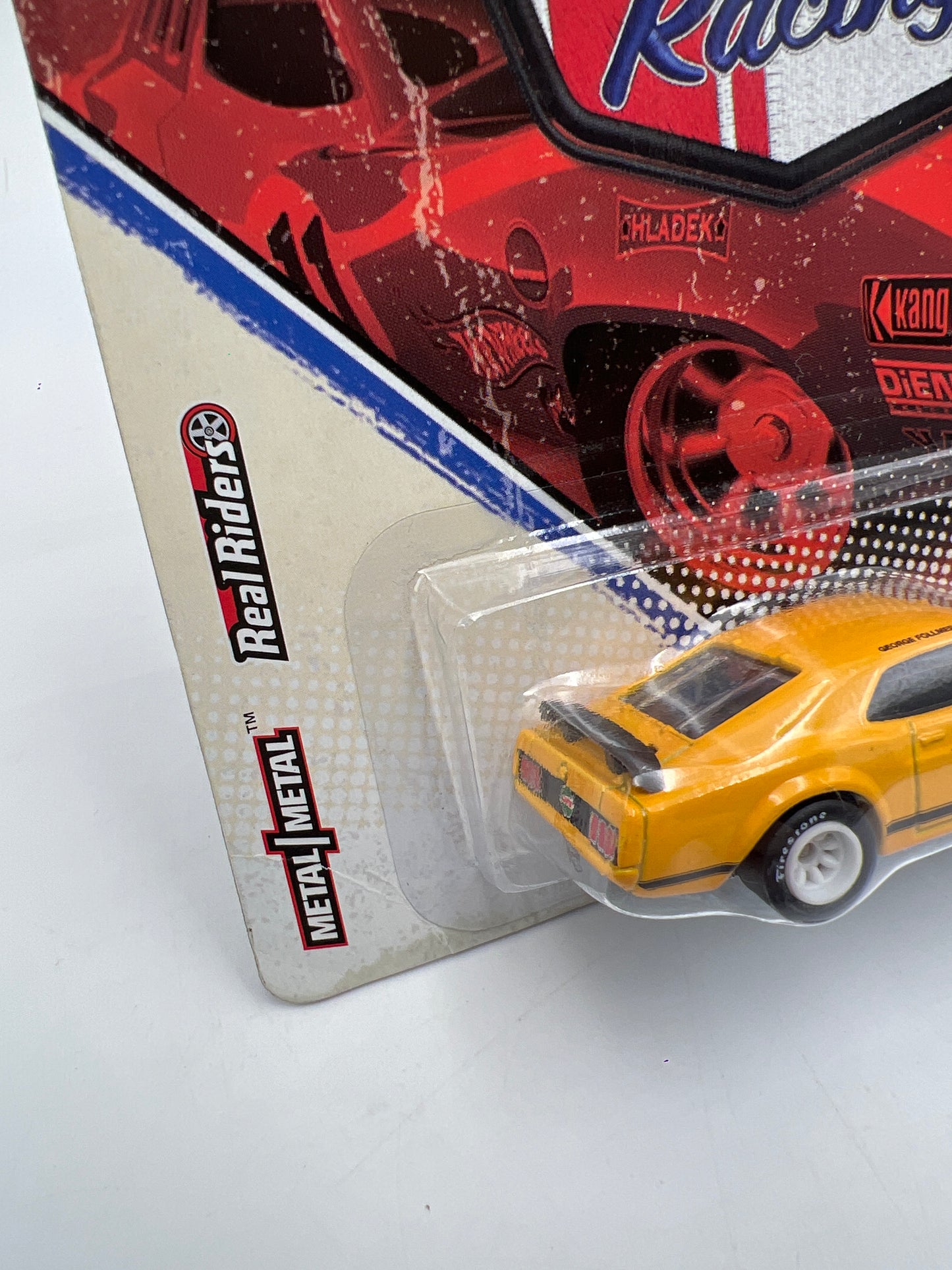 Hot Wheels Premium Vintage Racing #9 George Follmers 70 Mustang Boss 302 Yellow W/Protector