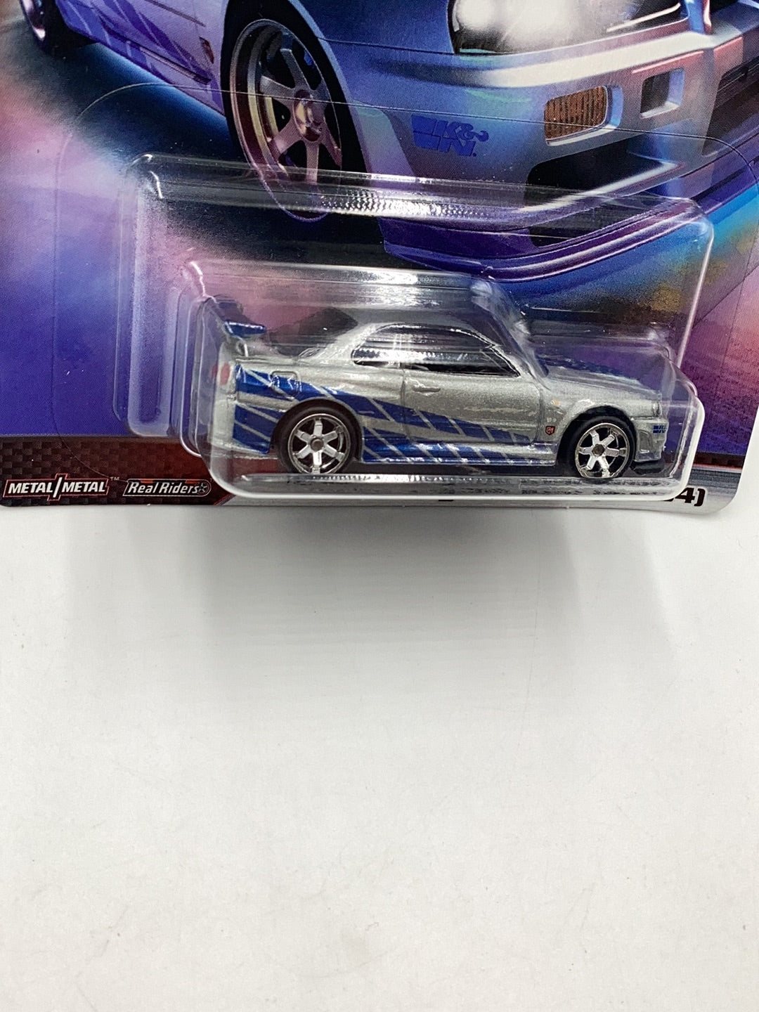 Hot Wheels fast and furious fast imports #1 nissan skyline gt-R bnr34 with protector