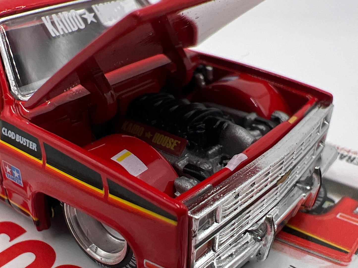 Mini GT x Kaido House #130 Chevrolet Silverado Tamiya x Kaido House Clod Buster Orange