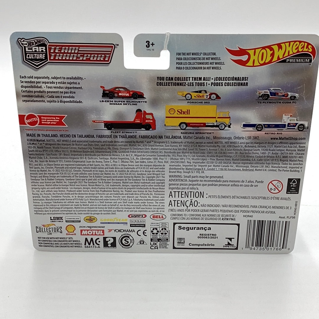 HOT WHEELS TEAM Transport 72 Plymouth Cuda Snake II Funny Car and