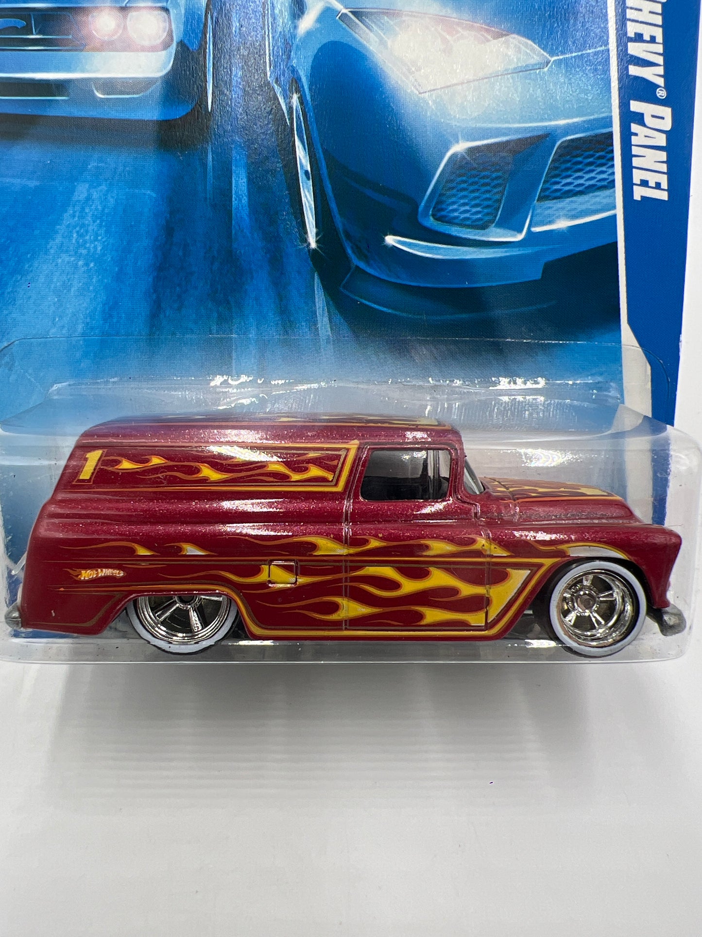 2009 Hot Wheels Kmart Mail In Promo #1 55 Chevy Panel Red W/Protector