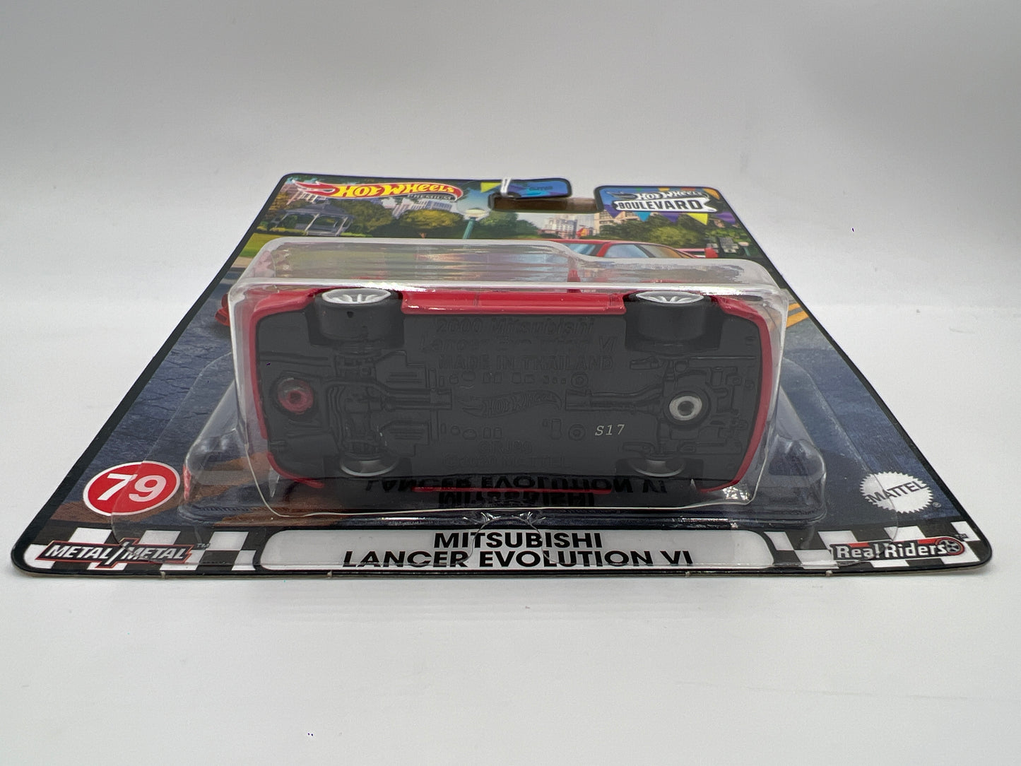 Hot Wheels Premium Boulevard #79 Mitsubishi Lancer Evolution VI Red W/Protector